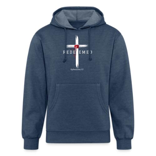 Redeemed by the blood of Jesus - Ephesians 1:7 - Unisex Organic Hoodie