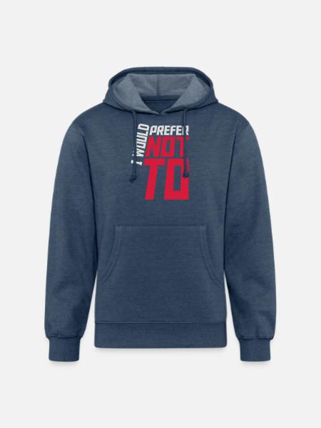 I prefer not to - Unisex Organic Hoodie - heather navy