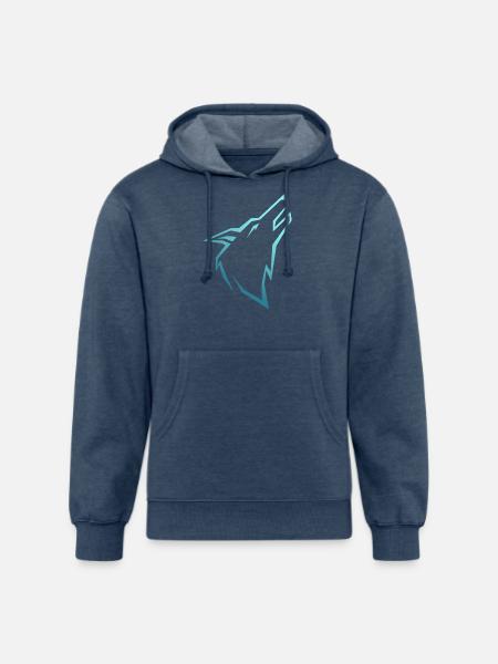 howl wolf - Unisex Organic Hoodie - heather navy