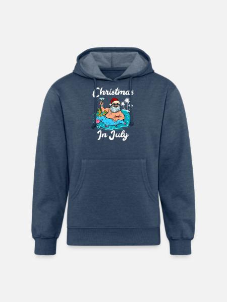 Christmas In July - Unisex Organic Hoodie - heather navy