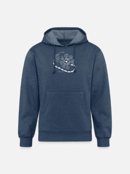 Neuron Cell Art - Unisex Organic Hoodie - heather navy