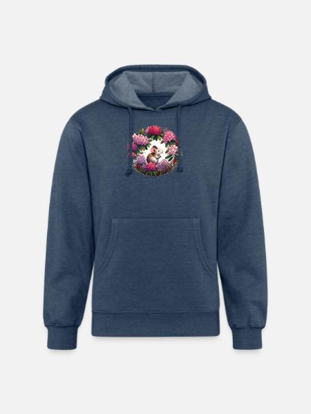 Mouse - Unisex Organic Hoodie - heather navy