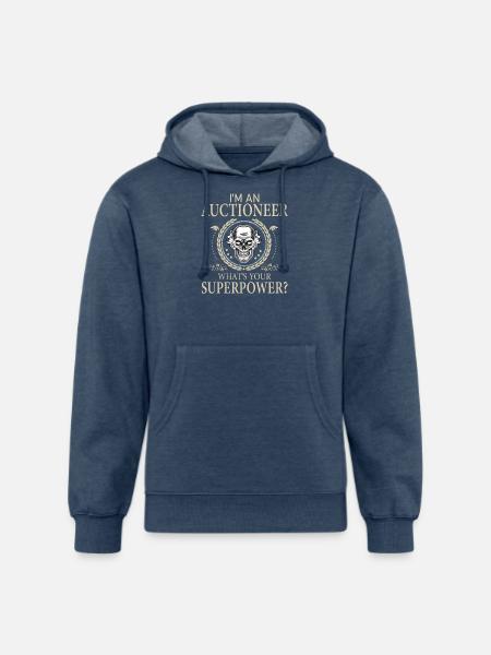 Funny Auctioneer Awesome - Unisex Organic Hoodie - heather navy