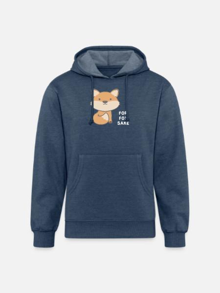 For Fox Sake - Unisex Organic Hoodie - heather navy