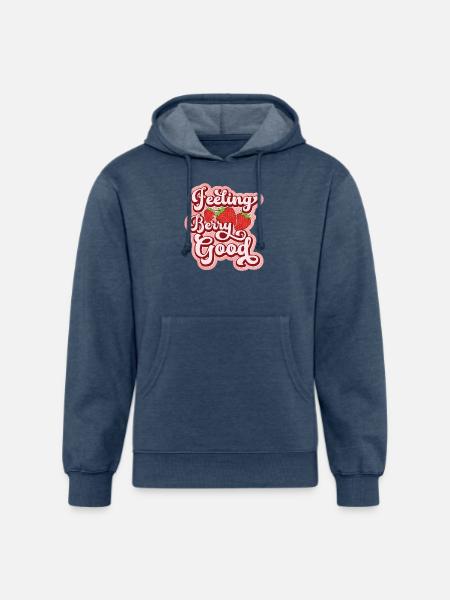 Feeling berry good - Unisex Organic Hoodie - heather navy
