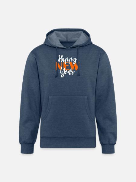 New Year Happy. - Unisex Organic Hoodie - heather navy