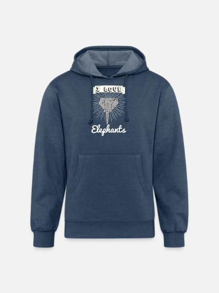 Elephant - Unisex Organic Hoodie - heather navy