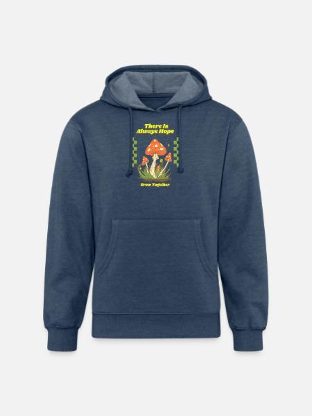 There is always hope - Unisex Organic Hoodie - heather navy