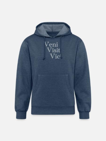 Veni Visit Vici - Unisex Organic Hoodie - heather navy