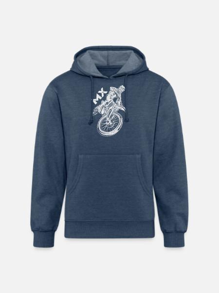 Motocross MX Rider - Unisex Organic Hoodie - heather navy