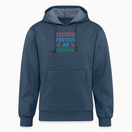 Festive AF Ugly Christmas Sweater - Unisex Organic Hoodie