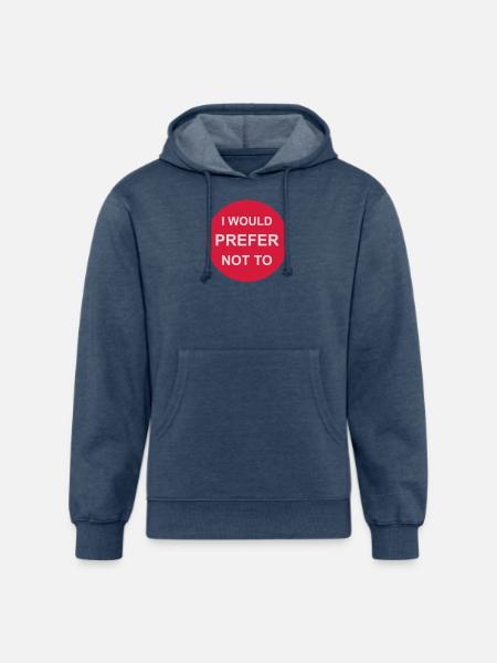 I prefer not to - Unisex Organic Hoodie - heather navy