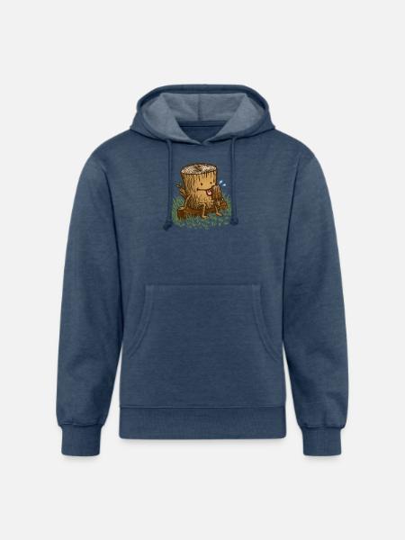 The Popsicle Log - Unisex Organic Hoodie - heather navy