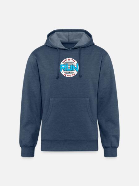 46 run - Unisex Organic Hoodie - heather navy