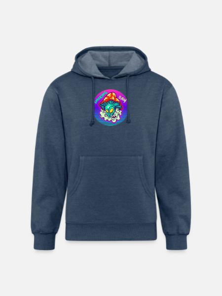 Smoking Day - Unisex Organic Hoodie - heather navy