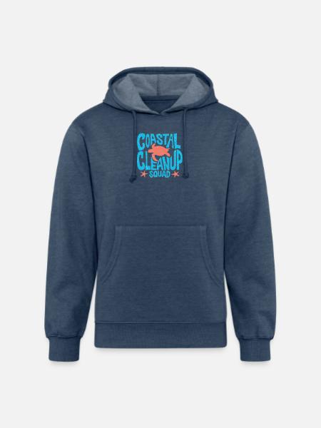 Coastal Clean Up Squad - Unisex Organic Hoodie - heather navy