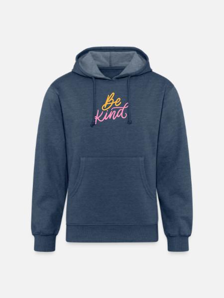 Be kind - Unisex Organic Hoodie - heather navy