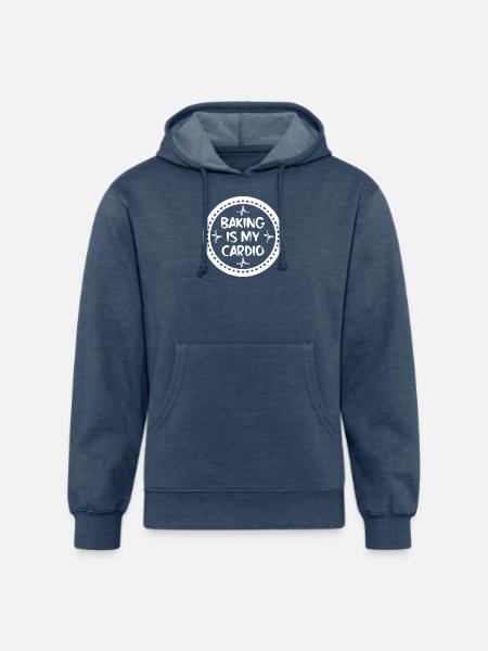 Baking Is My Cardio - Unisex Organic Hoodie - heather navy