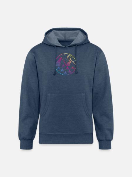 PNW Under the Stars - Unisex Organic Hoodie - heather navy