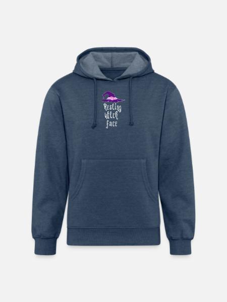 Halloween Witch - Unisex Organic Hoodie - heather navy
