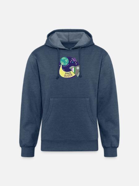 Space Queer - Unisex Organic Hoodie - heather navy