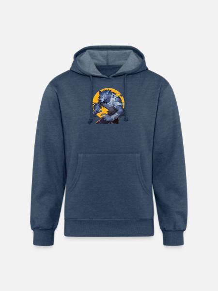 Werewolf Halloween - Unisex Organic Hoodie - heather navy