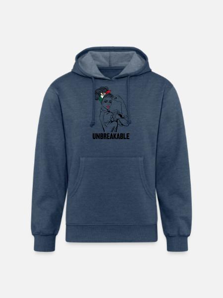 Womens Mexican Girl Latina Unbreakable - Unisex Organic Hoodie - heather navy