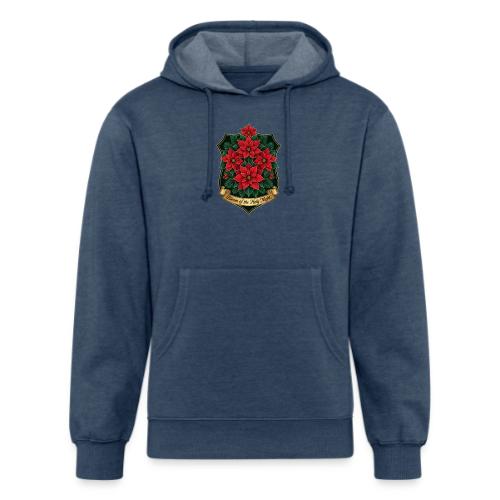 Poinsettia Crest T-Shirt - Unisex Organic Hoodie