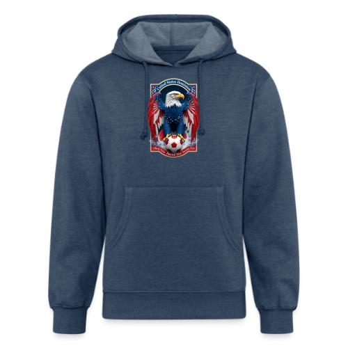 USA Eagle Emblem T Shirt, USA Soccer Pride Gift - Unisex Organic Hoodie