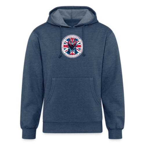 England Lion Emblem T Shirt, Flag Pride Gift - Unisex Organic Hoodie