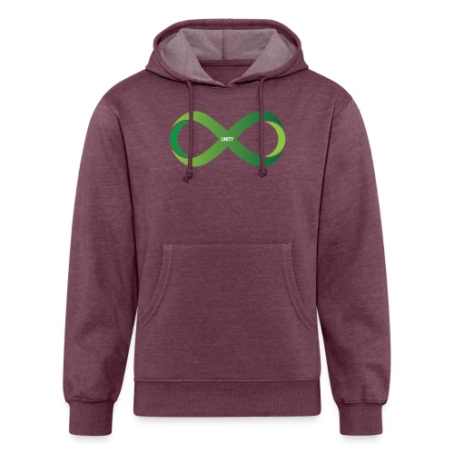 Unity Bands Front and Back with logo and slogan - Unisex Organic Hoodie