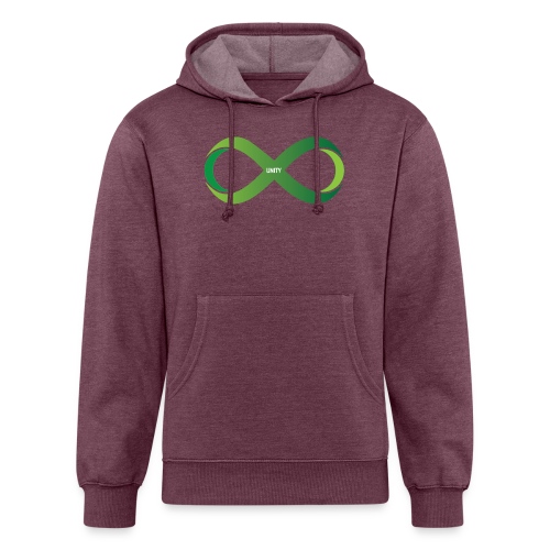 Unity Bands Front and Back with logo and slogan - Unisex Organic Hoodie