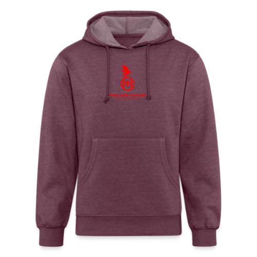 THC logo Red With QR Code - Unisex Organic Hoodie