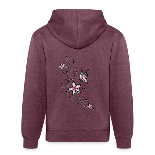 Filigree ornament with butterfly and flowers. - Unisex Organic Hoodie