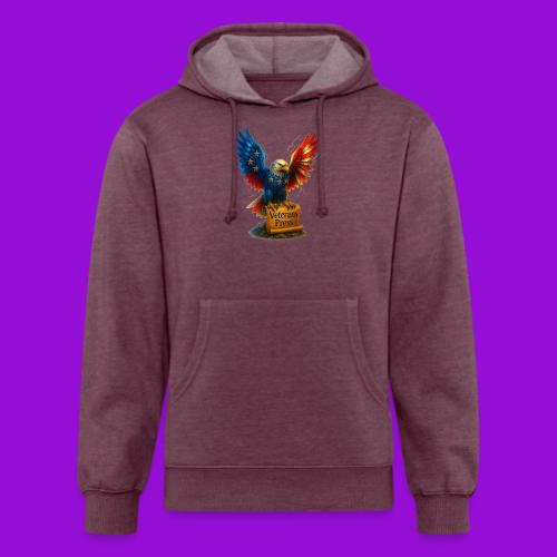 Veterans Press & Bald Eagle Flag 2 Print Set - Unisex Organic Hoodie
