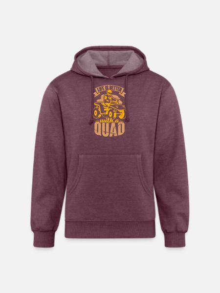Quad Driver Offroad - Unisex Organic Hoodie - heather burgundy