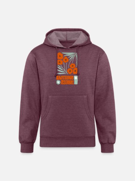 Anything Is Possible Poppies - Unisex Organic Hoodie - heather burgundy
