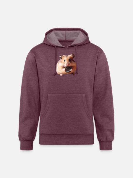 Seeds & Hamsters - Unisex Organic Hoodie - heather burgundy