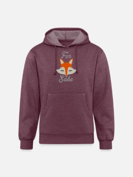 For Fox Sake - Unisex Organic Hoodie - heather burgundy
