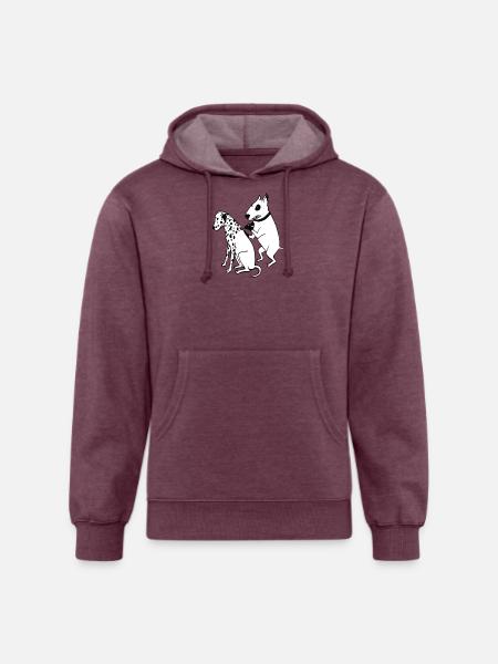 DALMATIAN DOG, TATTOO - Unisex Organic Hoodie - heather burgundy