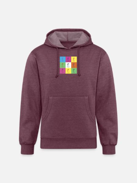 Microphone design - Unisex Organic Hoodie - heather burgundy