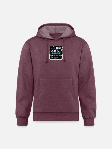 Please Wait Loading Motivation - Unisex Organic Hoodie - heather burgundy