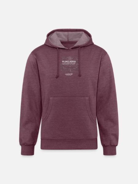 No One's Normal - Unisex Organic Hoodie - heather burgundy