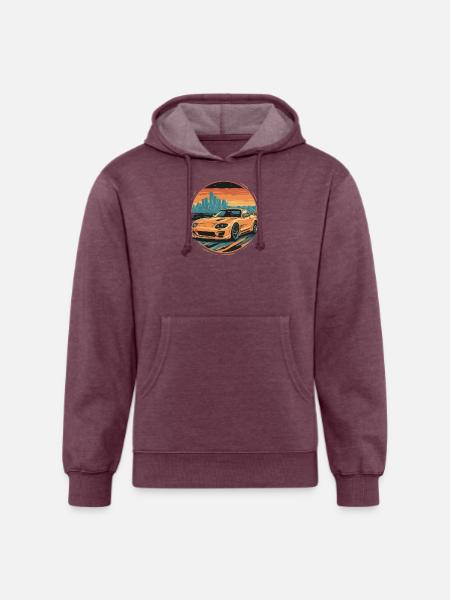 rx 7 fc - Unisex Organic Hoodie - heather burgundy