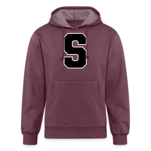 Varsity Letter S Collegiate Alphabet Art - Unisex Organic Hoodie