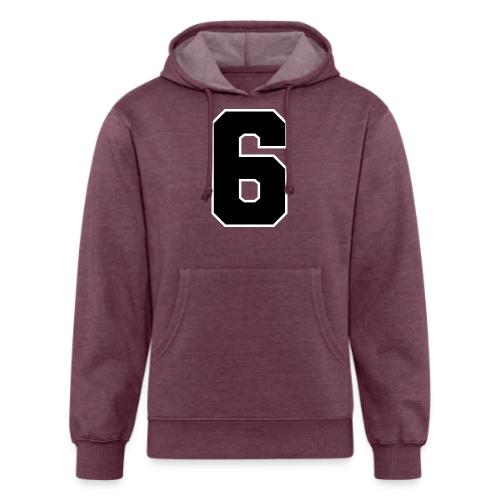 Varsity Number 6 Sports Font - Unisex Organic Hoodie