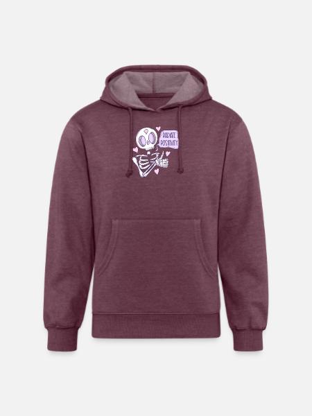 Radiate Positivity - Unisex Organic Hoodie - heather burgundy