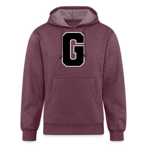Varsity Letter G Collegiate Alphabet Art - Unisex Organic Hoodie