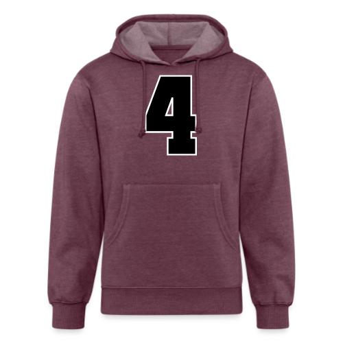 Varsity Number 4 College Style - Unisex Organic Hoodie
