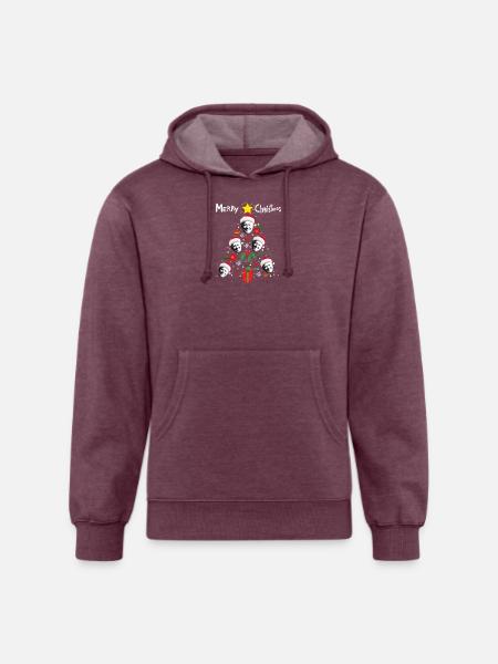 MERRY CHRISTMAS AA3 - Unisex Organic Hoodie - heather burgundy